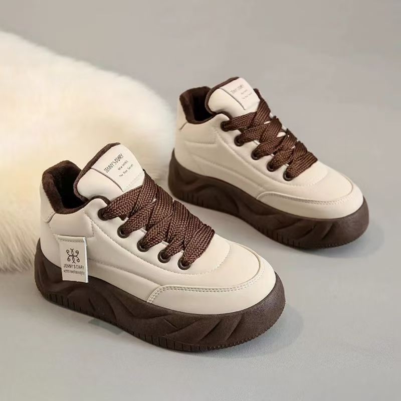 Tenisice za djevojčice s mekanim potplatom, PU gornji dio, protuklizni gumeni đon, debeli đon, prednje vezanje, za dob 4–16 godina