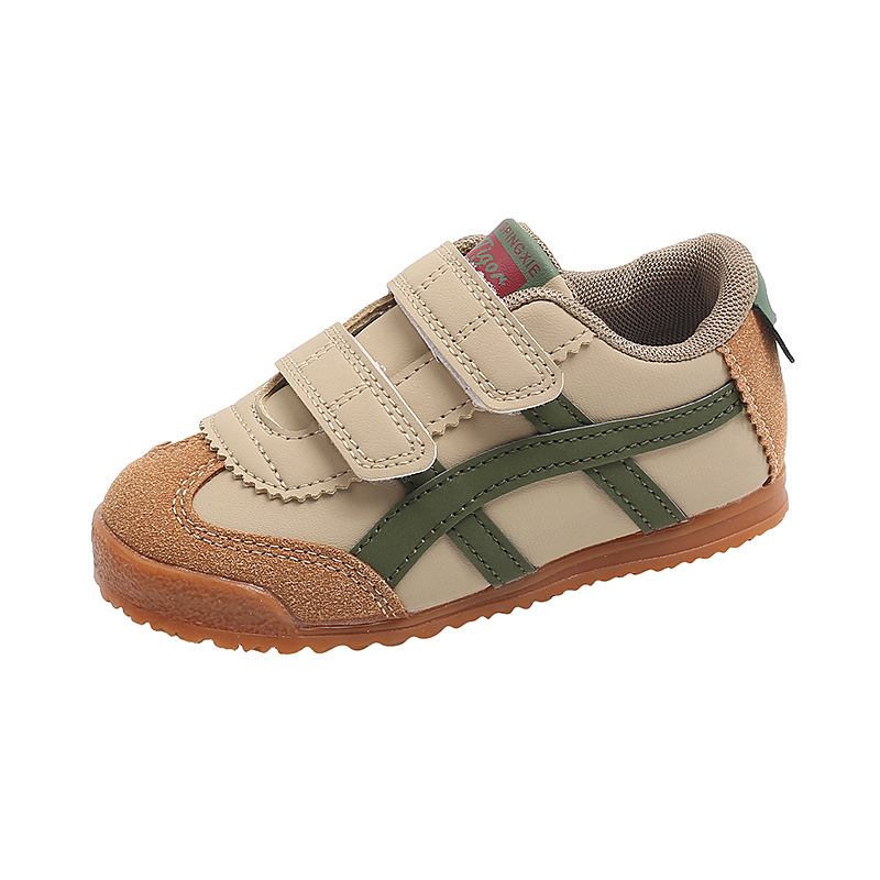 Dječje casual tenisice za svakodnevnu upotrebu s gornjim dijelom od mikrofibre kože, potplata od teleće tetive, Velcro zatvarač, prozračnje, otporne na klizanje i izdržljive za proljeće i jesen.