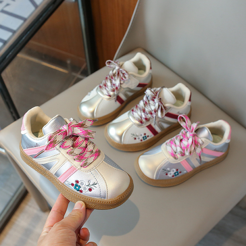 Dječje šivane casual tenisice, jesen 2025, korejski stil, Velcro kopča, unisex, školske tenisice, obuća za moralni trening