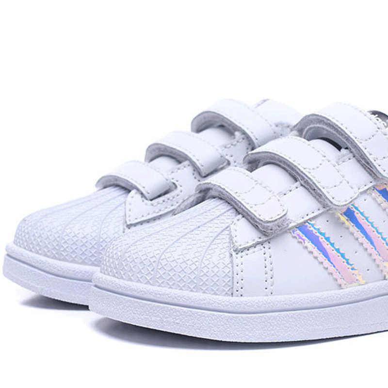 Dječje tenisice s Shell-Toe i Velcro kopčanjem, gornji dio od mikrovlakana, niski profil, Unisex