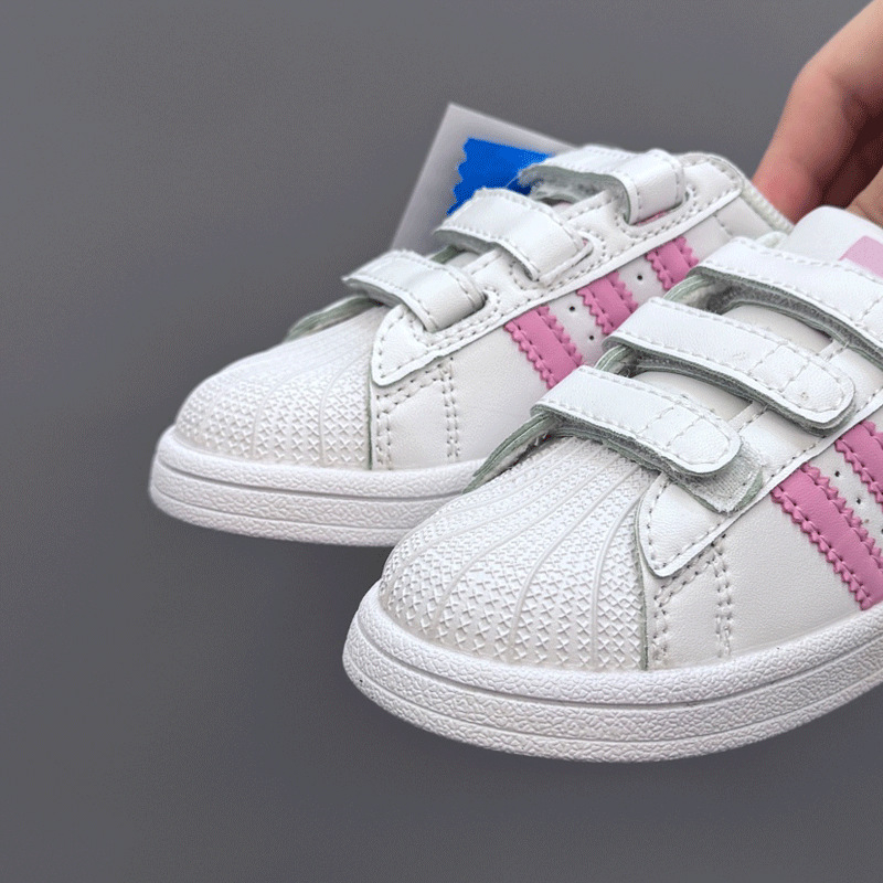 Dječje tenisice s Shell-Toe i Velcro kopčanjem, gornji dio od mikrovlakana, niski profil, Unisex