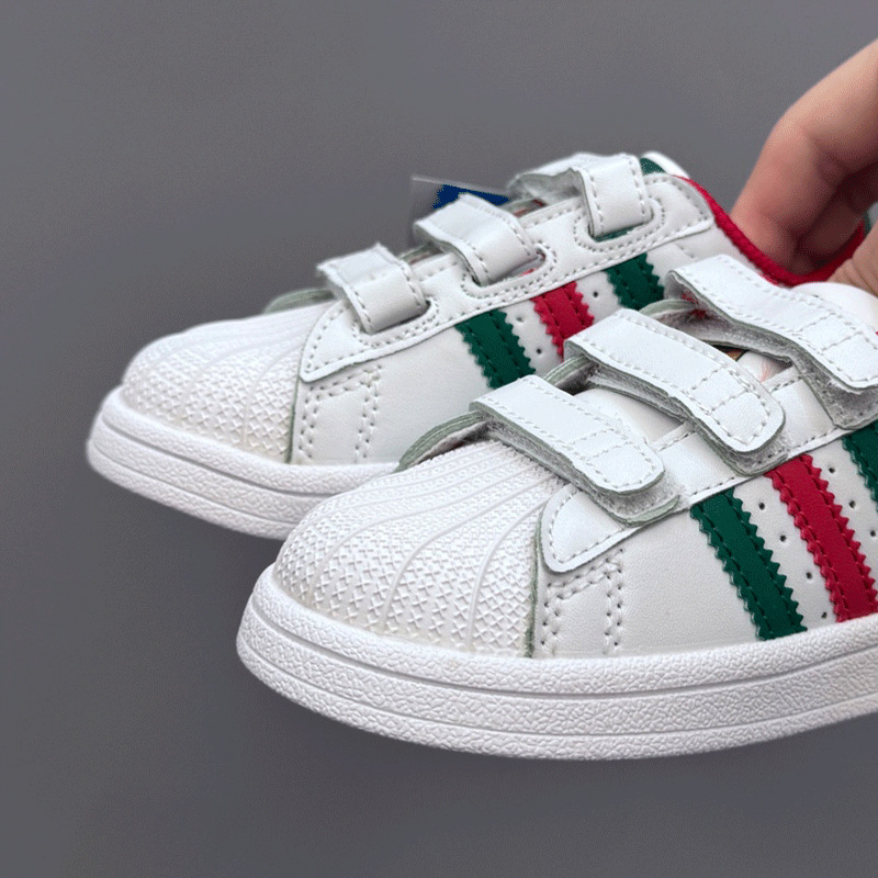 Dječje tenisice s Shell-Toe i Velcro kopčanjem, gornji dio od mikrovlakana, niski profil, Unisex
