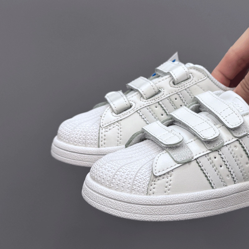 Dječje tenisice s Shell-Toe i Velcro kopčanjem, gornji dio od mikrovlakana, niski profil, Unisex
