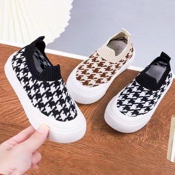 Dječje unisex tenisice sa debelim potplatom, prozračan gornji dio od konoplje, PVC potplat, karirani uzorak, za djecu od 4 do 6 godina