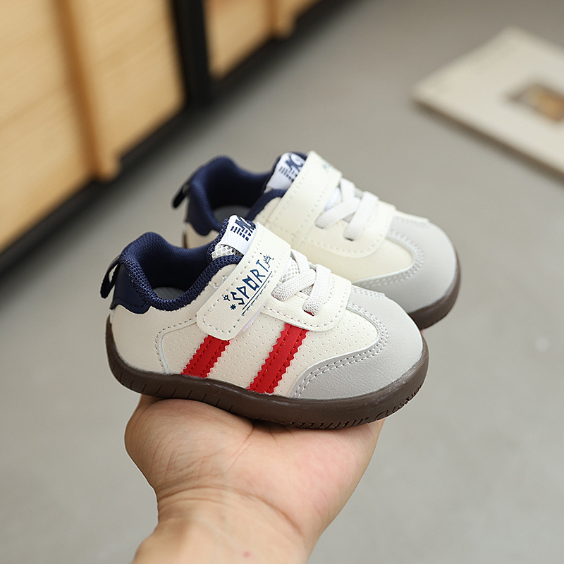 Cipele za hodanje za bebe - Unisex, gornji dio od sintetičke kože, prozračne, mekana potplata, zatvaranje na Velcro