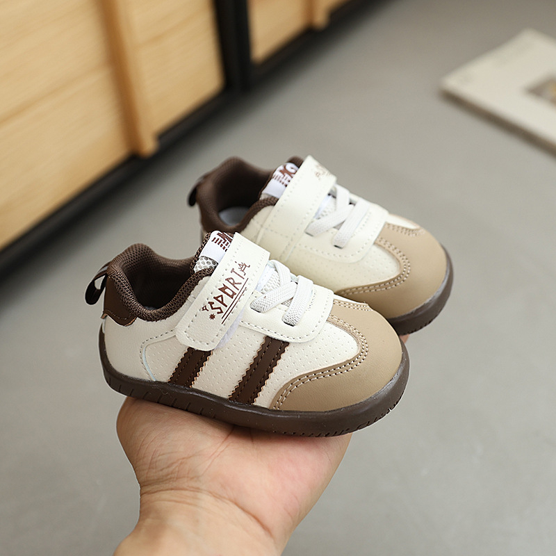 Cipele za hodanje za bebe - Unisex, gornji dio od sintetičke kože, prozračne, mekana potplata, zatvaranje na Velcro