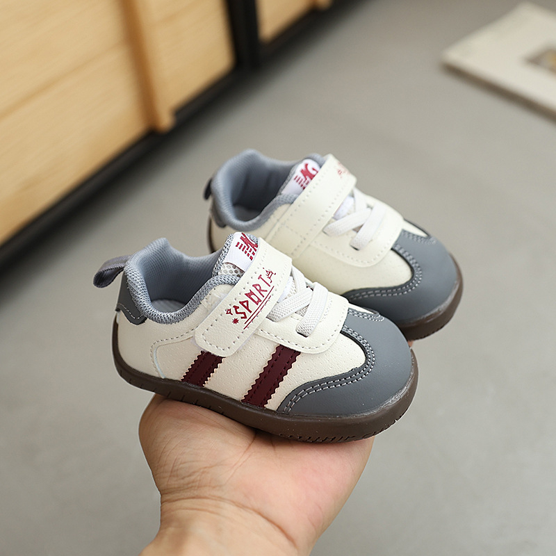 Cipele za hodanje za bebe - Unisex, gornji dio od sintetičke kože, prozračne, mekana potplata, zatvaranje na Velcro