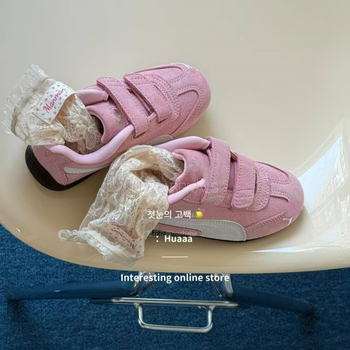 Unisex kožne tenisice s Velcro remenom – prozračne sportske tenisice za djecu 1–16 godina, tanka potplat
