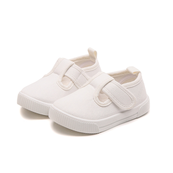 Dječje platnene tenisice u korejskom stilu, unisex, mekane potplate, unutarnje tenisice za bebe i malu djecu, bijele