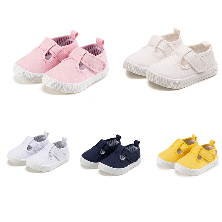 Dječje platnene tenisice u korejskom stilu, unisex, mekane potplate, unutarnje tenisice za bebe i malu djecu, bijele