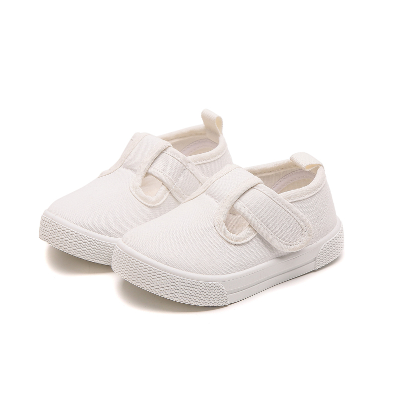 Dječje platnene tenisice u korejskom stilu, unisex, mekane potplate, unutarnje tenisice za bebe i malu djecu, bijele