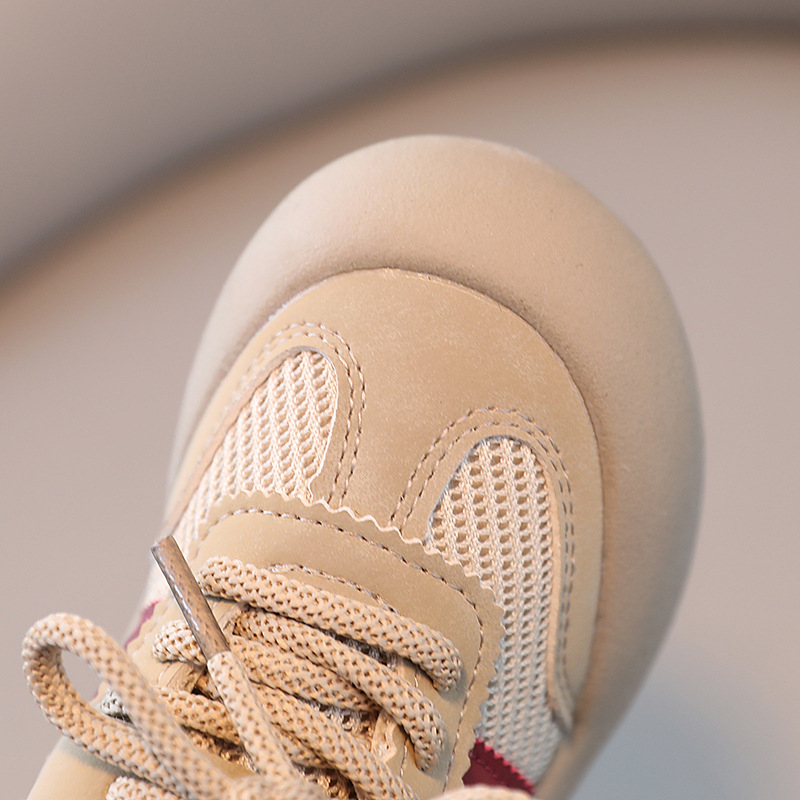 Unisex tenisice za bebe s prozračnom mrežicom, niski gornji dio, Velcro kopčama, prugasti uzorak, za djecu 12–36 mjeseci
