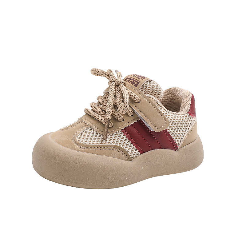 Unisex tenisice za bebe s prozračnom mrežicom, niski gornji dio, Velcro kopčama, prugasti uzorak, za djecu 12–36 mjeseci