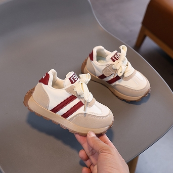 Pantofi sport pentru copii, stil coreean, cu Velcro – unisex, partea superioară PU, talpă din cauciuc, impermeabili, antiderapți, primăvară-toamnă