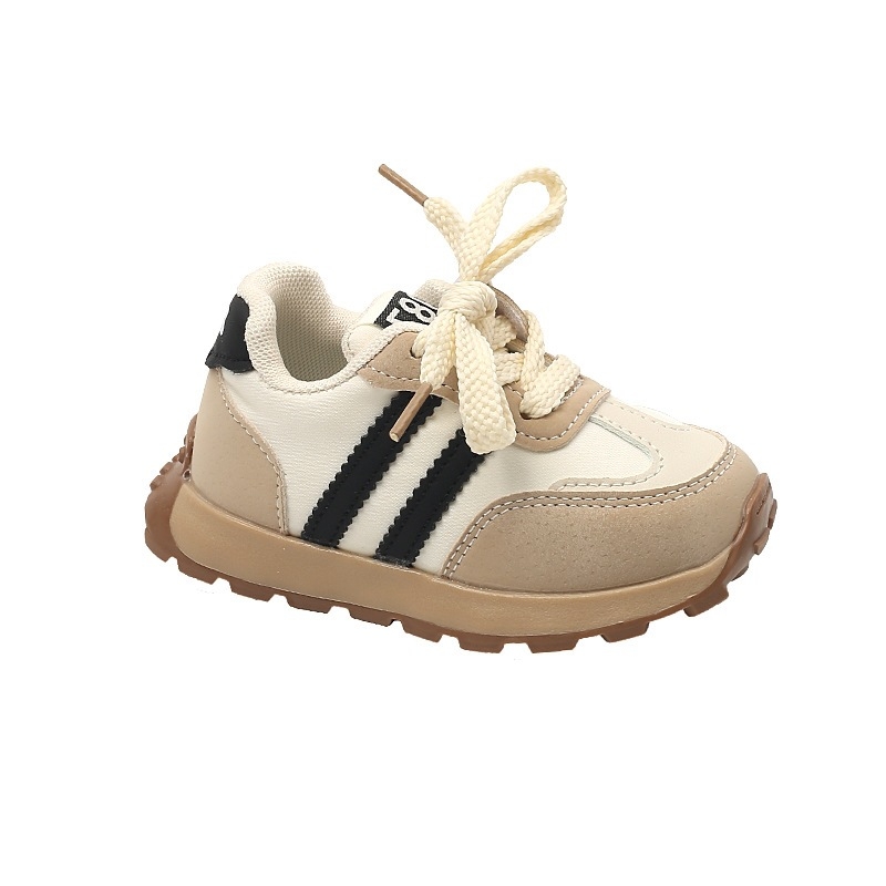 Pantofi sport pentru copii, stil coreean, cu Velcro – unisex, partea superioară PU, talpă din cauciuc, impermeabili, antiderapți, primăvară-toamnă