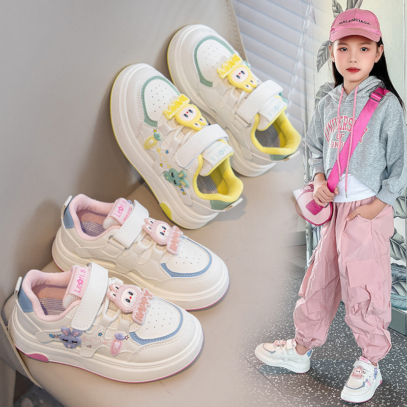 Dječje tenisice s Velcro remenom – crtani dizajn, unisex, niži vrh, mikrovlakna koža, protuklizni gumeni đon