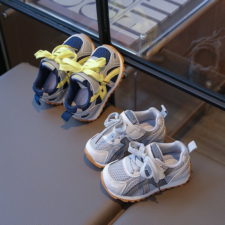Unisex sportske casual tenisice s mekim potplatom, mrežasti gornji dio, Velcro zatvarač, prozračne, otporne na klizanje, izdržljive, niski kroj, za proljeće i jesen, za djecu 1–6 godina.