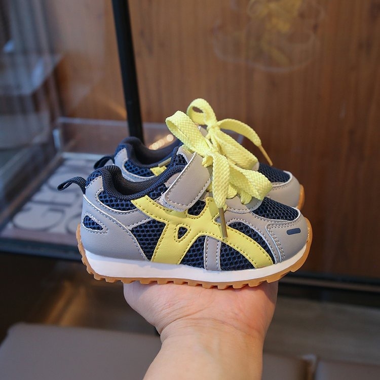 Unisex sportske casual tenisice s mekim potplatom, mrežasti gornji dio, Velcro zatvarač, prozračne, otporne na klizanje, izdržljive, niski kroj, za proljeće i jesen, za djecu 1–6 godina.