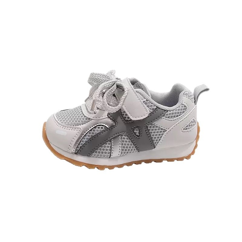 Unisex sportske casual tenisice s mekim potplatom, mrežasti gornji dio, Velcro zatvarač, prozračne, otporne na klizanje, izdržljive, niski kroj, za proljeće i jesen, za djecu 1–6 godina.