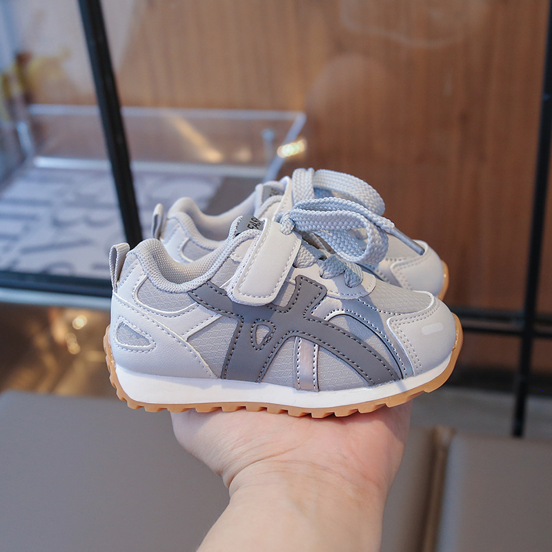 Unisex sportske casual tenisice s mekim potplatom, mrežasti gornji dio, Velcro zatvarač, prozračne, otporne na klizanje, izdržljive, niski kroj, za proljeće i jesen, za djecu 1–6 godina.
