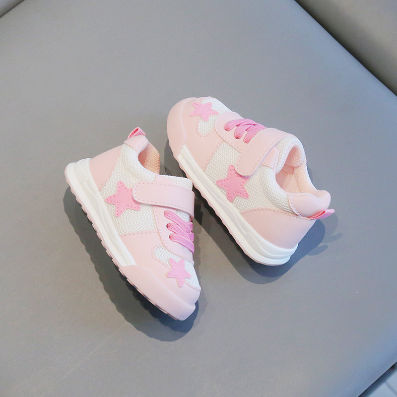 Xiaoxiao tenisice za bebe 1–2 godine, PU koža gornji dio, mekana gumena potplata, protuklizne, prozračne, unisex sportske tenisice s Velcro zatvaračem