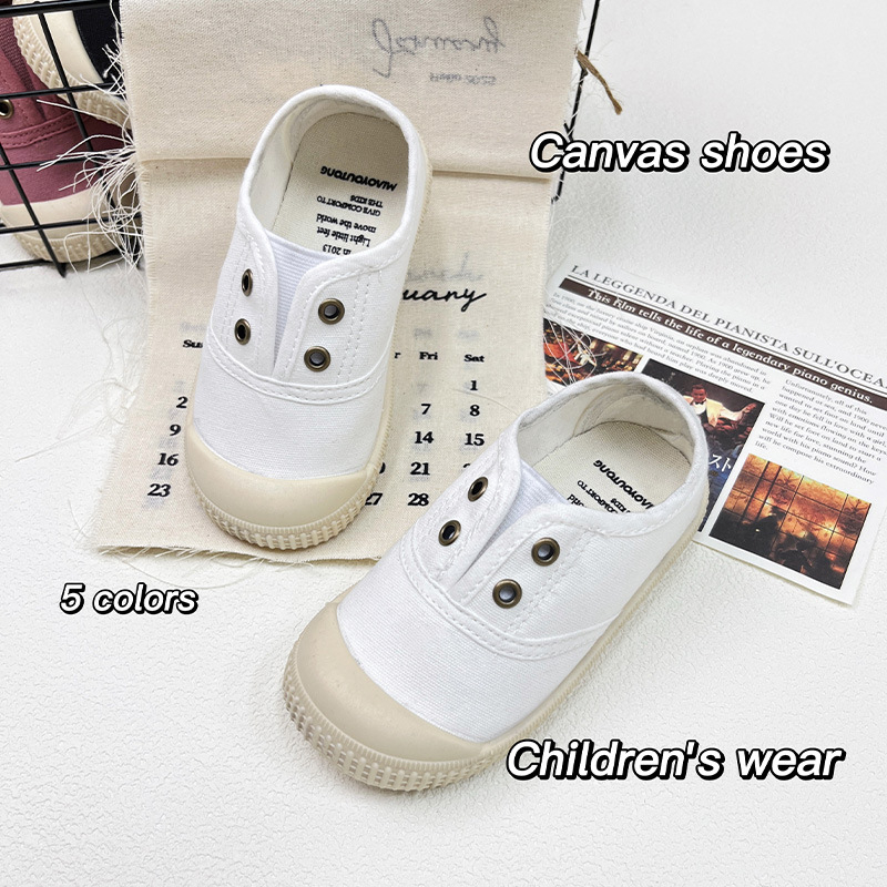 Unisex dječje platnene tenisice slip-on, casual obuća s mekom potplatom, 1–12 godina, šifra Xz001, ljeto 2025
