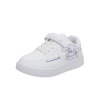 Adidași pentru copii Kuromi – imprimeu desen animat, partea superioară PU, talpă din cauciuc, închidere Velcro, talpă antiderapantă
