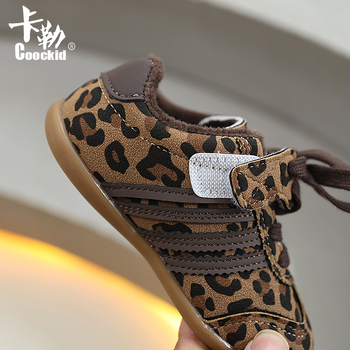 Dječje zimske tenisice s fleece podstavom, leopard uzorak, PU gornji dio, gumeni potplat, zatvaranje na čičak