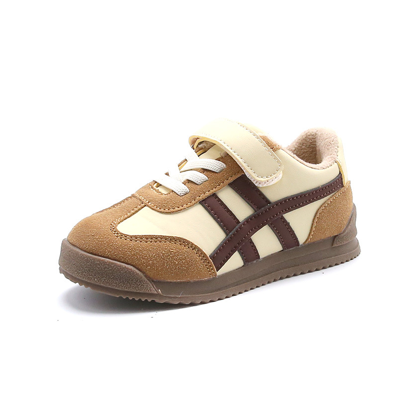Dječje sportske tenisice s gornjim dijelom od sintetičke kože, Velcro kopčanje, mekana PVC potplat, srednja visina, pamučna podstava