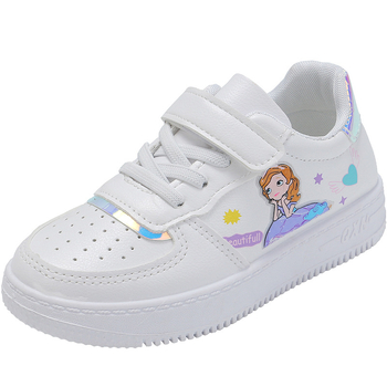 Dječje tenisice za djevojčice s mekanim potplatom, prozračne, casual stil, stil princeze, bijele