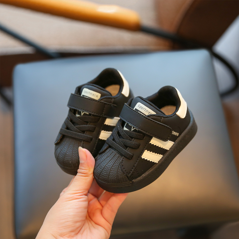 Cipele za hodanje bebama 12–36 mjeseci – shell toe, mekana potplat, Velcro, dišni mikrovlaknasti kožni gornji dio, niski kroj, unisex, proljeće i jesen