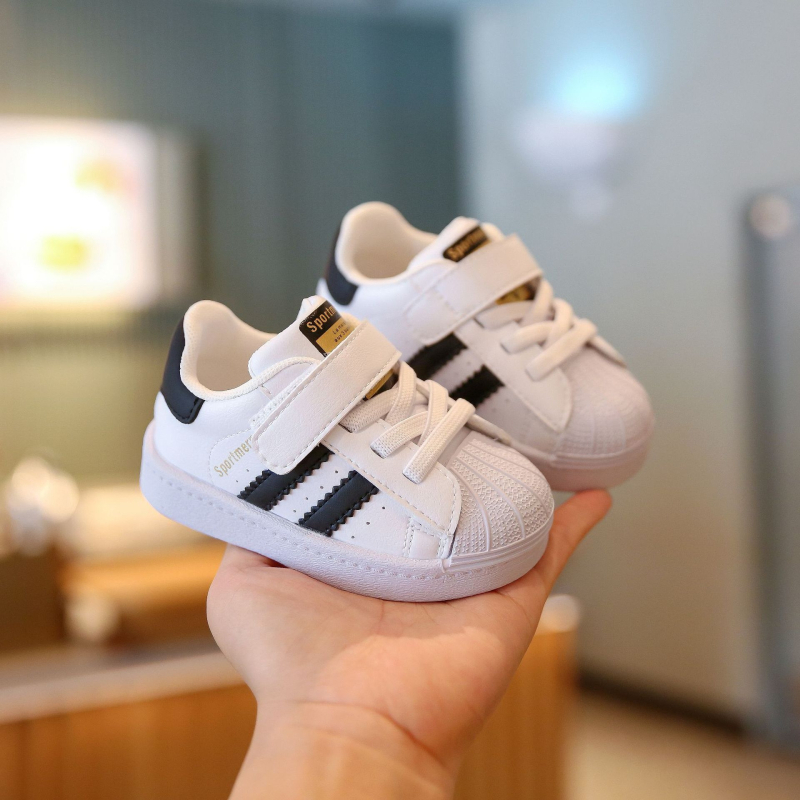 Cipele za hodanje bebama 12–36 mjeseci – shell toe, mekana potplat, Velcro, dišni mikrovlaknasti kožni gornji dio, niski kroj, unisex, proljeće i jesen