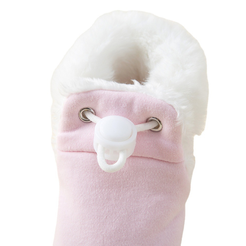 Pantofi bebeluși din bumbac, calzi și groși, talpă moale din material textil, de tip slip-on pentru copii 1–3 ani