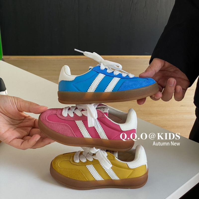 QQO dječje tenisice za treninge, jesen 2024, candy boje, retro velur casual tenisice za dječake i djevojčice