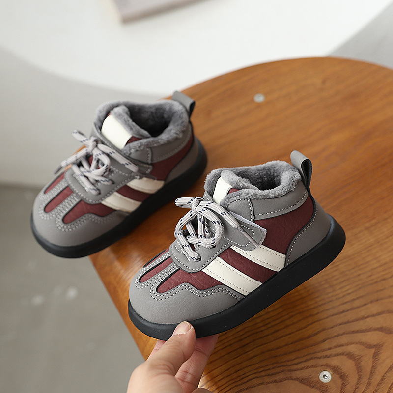 Dječje zimske tenisice s flis podstavom, za uzrast 1–6 godina, unisex, protivklizne i tople, casual tenisice s Velcro zatvaračem