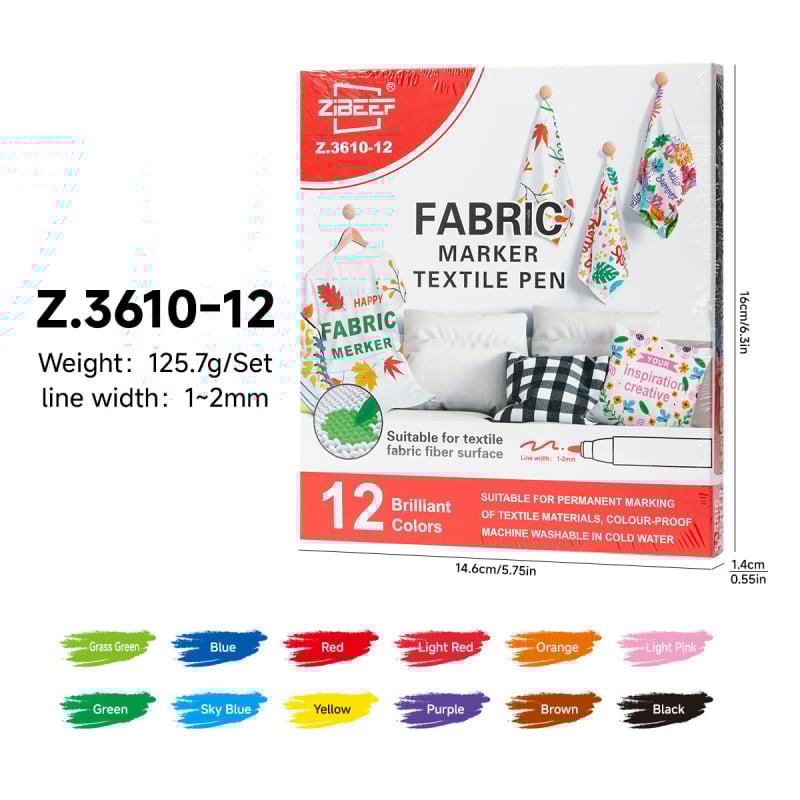 Marker de pânză Guangna 3610 pentru DIY haine și pantofi din pânză — impermeabil, rezistent la decolorare, Platinum brand