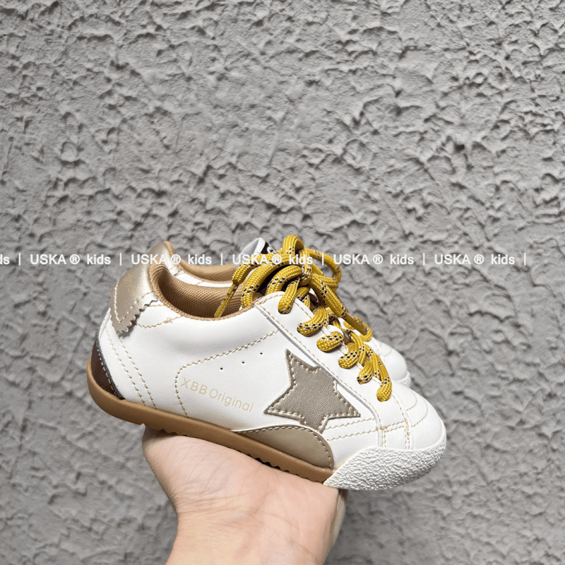 Adidași pentru copii din piele, închidere Velcro, respirabili, antiderapant, talpă din cauciuc