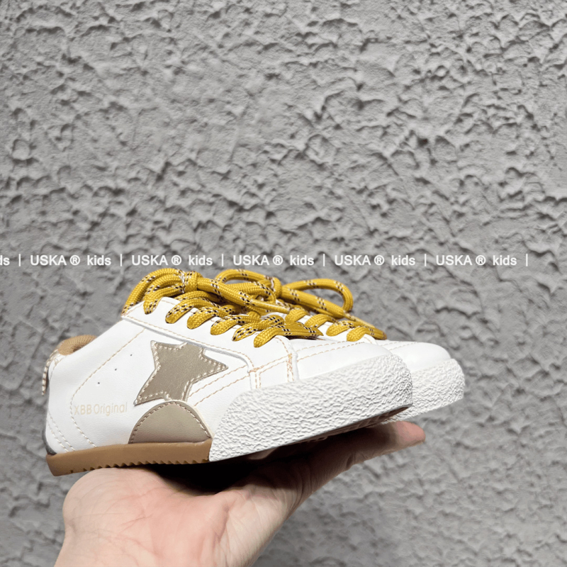 Adidași pentru copii din piele, închidere Velcro, respirabili, antiderapant, talpă din cauciuc