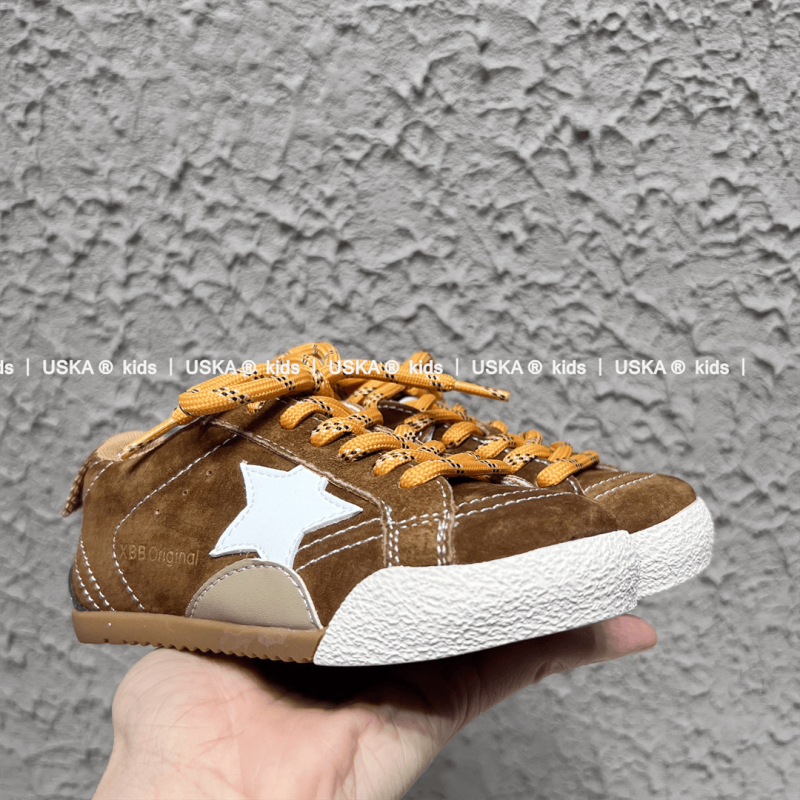 Adidași pentru copii din piele, închidere Velcro, respirabili, antiderapant, talpă din cauciuc