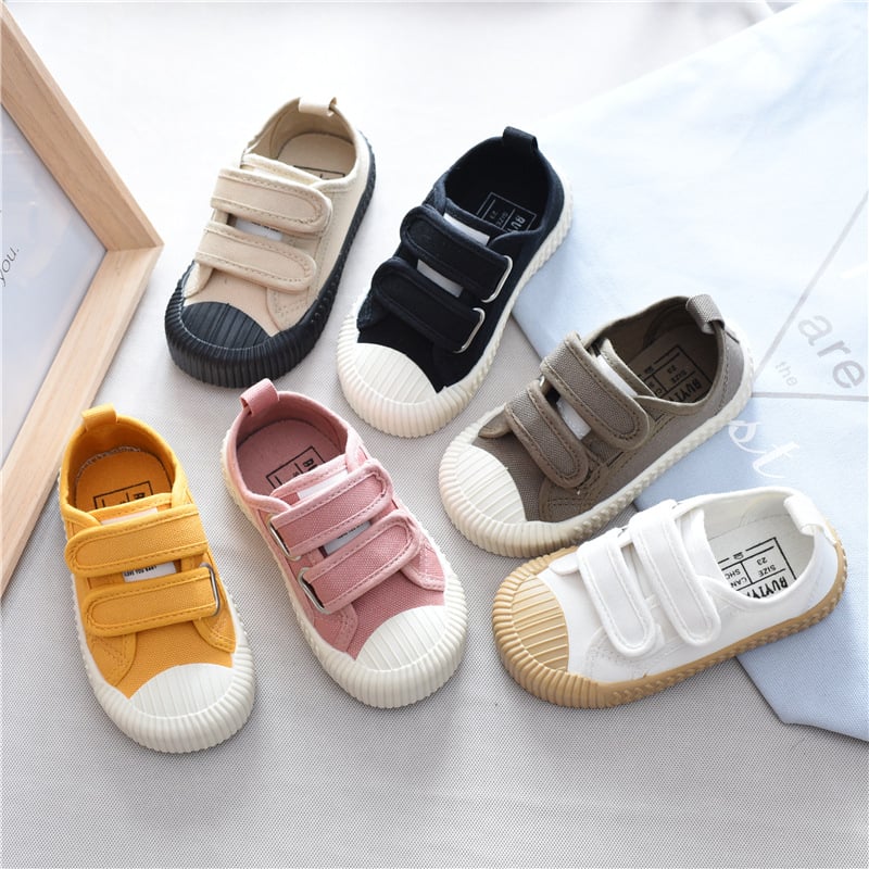 Dječje platnene tenisice, unisex, za 1–6 godina, korejskog stila niskog profila s Velcro zatvaračem, gumeni potplat