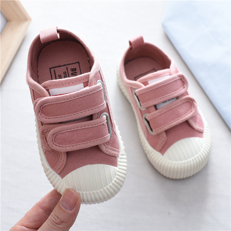 Dječje platnene tenisice, unisex, za 1–6 godina, korejskog stila niskog profila s Velcro zatvaračem, gumeni potplat