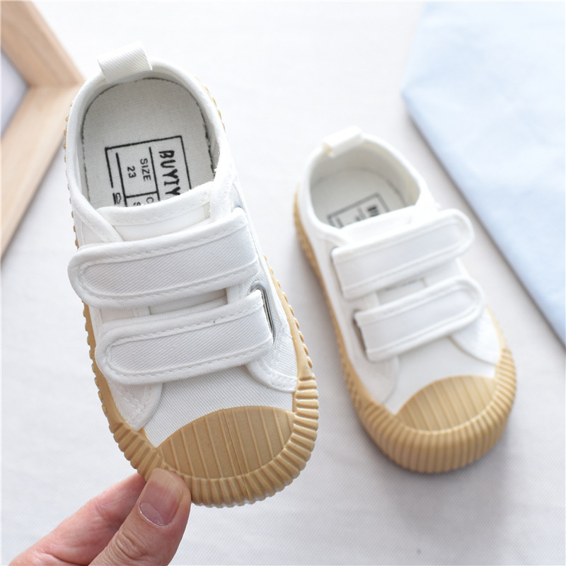 Dječje platnene tenisice, unisex, za 1–6 godina, korejskog stila niskog profila s Velcro zatvaračem, gumeni potplat
