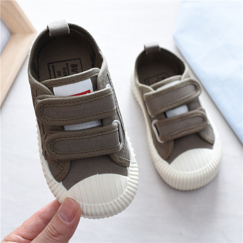 Dječje platnene tenisice, unisex, za 1–6 godina, korejskog stila niskog profila s Velcro zatvaračem, gumeni potplat