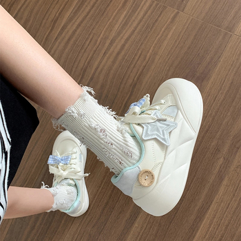 Pantofi sport pentru fetițe, talpă joasă, închidere cu șiret în față, material superior: superfibră, talpă din cauciuc, branț textil, stil coreean