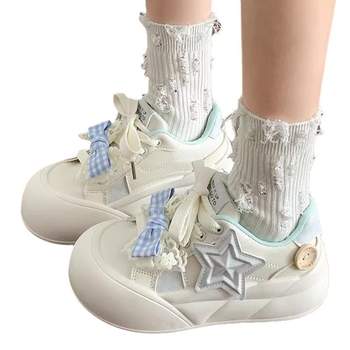 Pantofi sport pentru fetițe, talpă joasă, închidere cu șiret în față, material superior: superfibră, talpă din cauciuc, branț textil, stil coreean