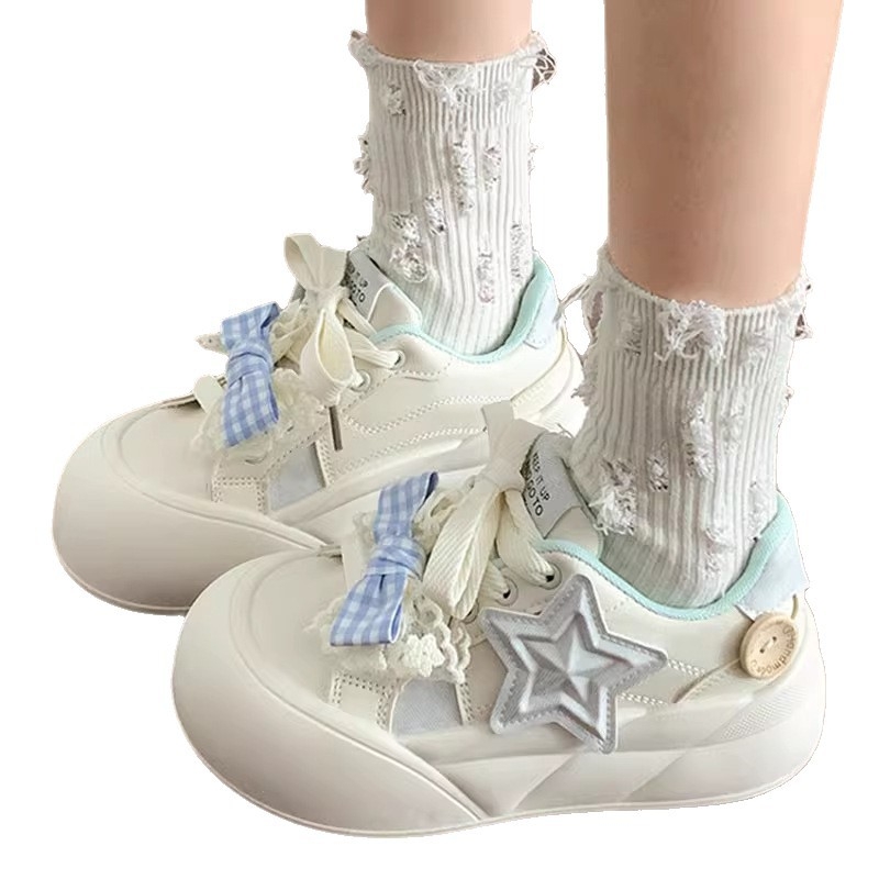 Pantofi sport pentru fetițe, talpă joasă, închidere cu șiret în față, material superior: superfibră, talpă din cauciuc, branț textil, stil coreean