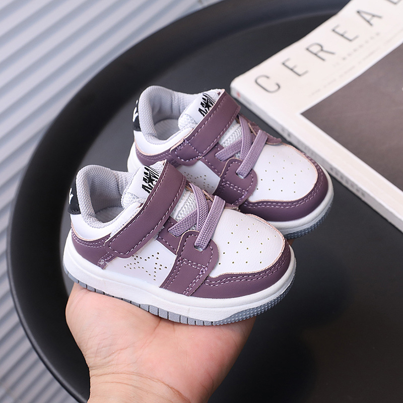 Bijele dječje tenisice s Velcro zatvaračem, panda dizajn, unisex, niski kroj, korejski stil