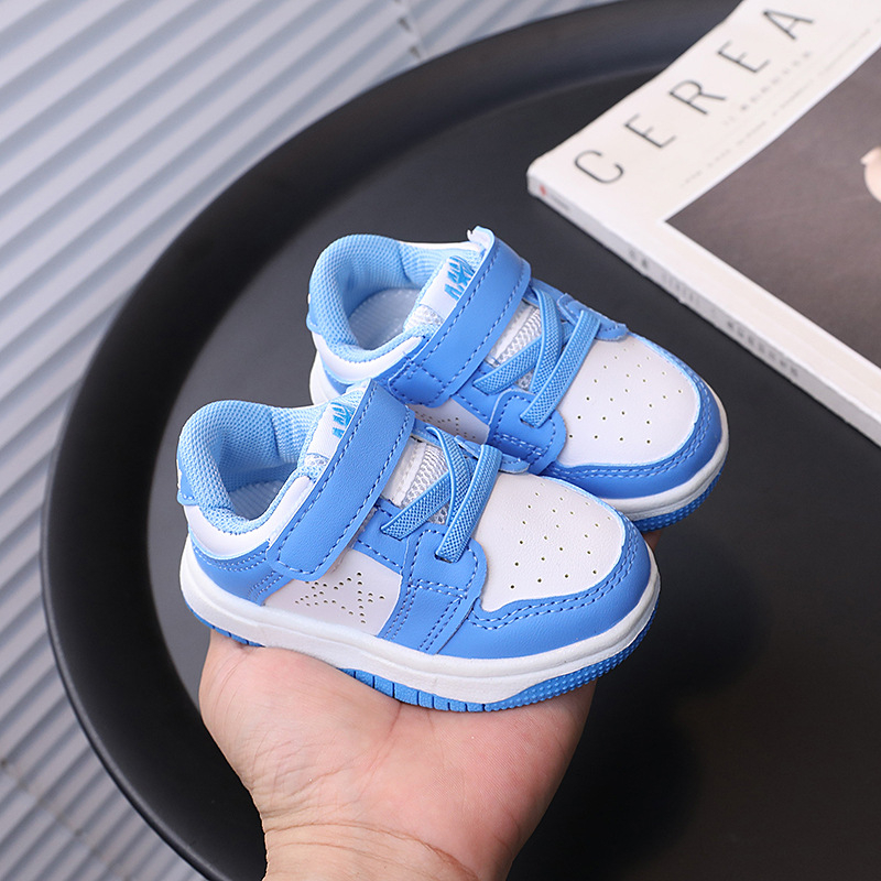Bijele dječje tenisice s Velcro zatvaračem, panda dizajn, unisex, niski kroj, korejski stil
