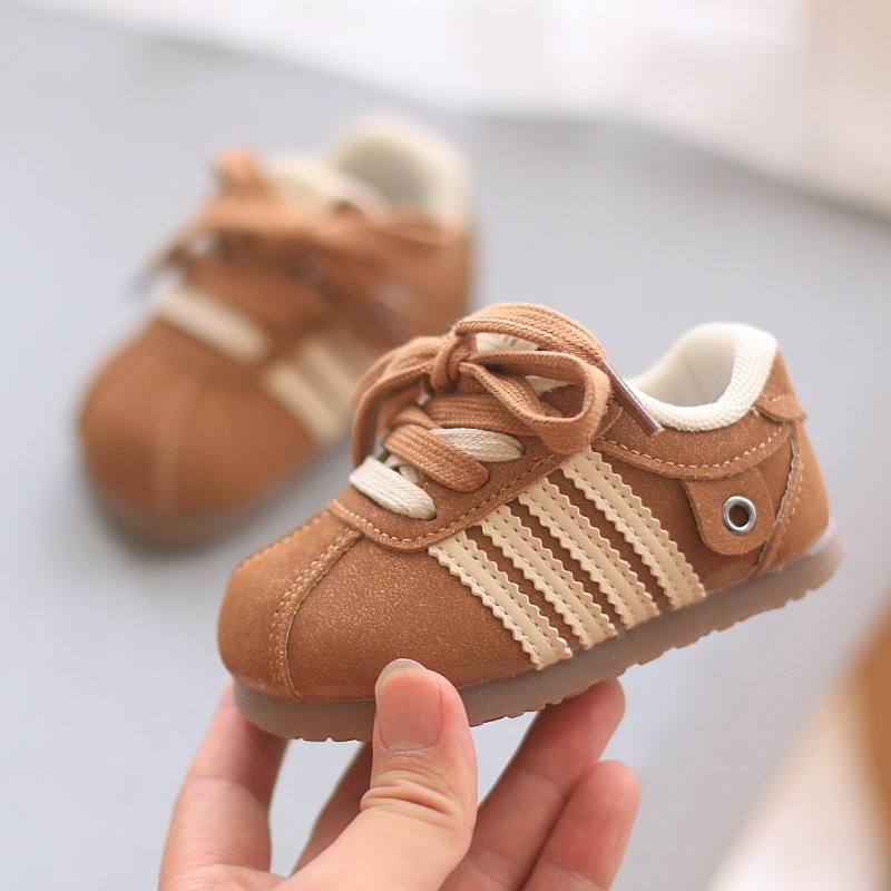Dječji loaferi s tankim potplatom i Velcro zatvaranjem, gornji dio od umjetne PU, gumeni potplat, niski vrh, unisex