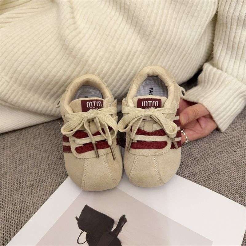 Pantofi de antrenament pentru copii mici, partea superioară din piele sintetică respirabilă, unisex, ușori, talpă din cauciuc natural, Primăvara 2025